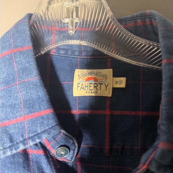 Faherty Ventura Windowpane Shirt Men’s Size Medium - Picture 4 of 5